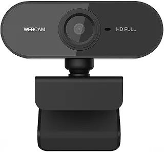 Top 1 Webcam Premium Full HD 1080p com Microfone, USB Plug & Play, Foco Automático Para PC, Notebook, Zoom, Teams, Meet Skype YouTube Discord e Mais – Ideal para Home Office Reuniões e Videochamadas