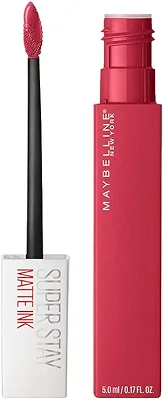 Maybelline SuperStay Matte Ink Batom Líquido Matte Longa Duração 16H com Aplicador Preciso, Não Transfere e Cor Intensa, Acabamento Matte Confortável, Cor 80 Ruler Rosa Avermelhado, 5ml