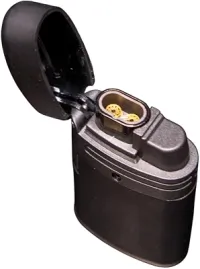 Double Jet Maçarico Profissional com Chama Dupla, Preto Fosco, Recarregável, Resistente ao Vento, para Charutos