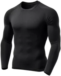 Camisa Térmica Masculina Segunda Pele Proteção Uv F7NEWSTYLE (BR, Alfa, M, Regular, Preto)
