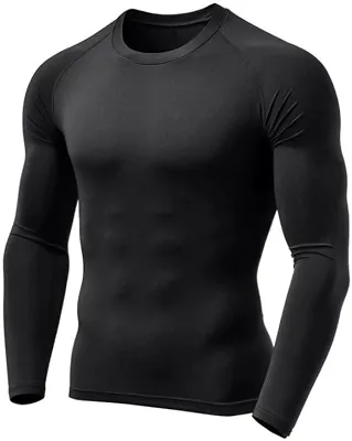 Camisa Térmica Masculina Segunda Pele Proteção Uv F7NEWSTYLE (BR, Alfa, M, Regular, Preto)