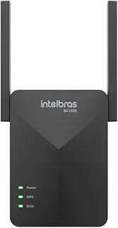 Extensor Mesh Wi-Fi 6 EX 1500 Preto Intelbras Cobertura de Até 100m²