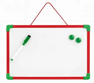 Quadro De Escrita Magnético 40x30Cm Com 2 Ímãs E 1 Caneta Quadro Branco Para Recados Estudos Desenhos (Vermelho)