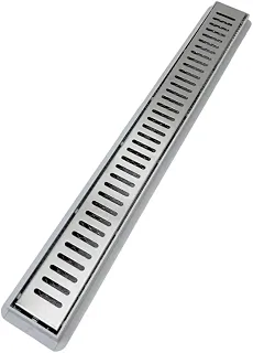 Ralo Linear 5x50 cm com Sifão e Grelha Inox Aberta – Anti-Insetos e Anti-Odor