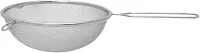 Mimo Style Peneira 18 cm Com Suporte Para Acomodação em Panelas e Travessas, Suporta Altas e Baixas Temperaturas, Material de Inox Resistente e Flexível, Fácil Manuseio, Extremamente Simples de Limpar