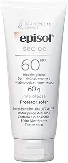 Protetor Solar Facial Episol Sec Oc Fps 60 - Sem Cor - 60ml - Para Peles Mistas a Oleosas - Acabamento Matte - Mantecorp