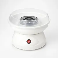 Máquina de Algodão Doce Elétrica Portátil 110V 500W – Mini Maker Compacta com Ventosas, Fácil de Usar, Ideal para Festas e Crianças – BRANCO