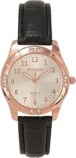 Relógio Feminino Clássico Rose com Pulseira de Couro Sintético, Ponteiros Luminosos e Mostrador Elegante – Estilo Sofisticado para Uso Diário e Ambiente Profissional