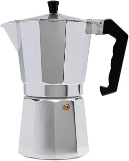 Mimo Style Cafeteira Italiana Moka de Aluminio Com Alça Café Expresso Para 9 Cafézinhos, Capacidade 450 ml, Feita de Materiais Leves e de Alta Qualidade Ideal Para sua Cozinha, Express Coffee