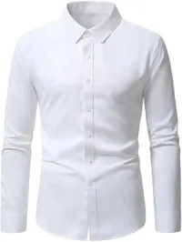 Camisa Social Masculina Slim Fit Manga Longa