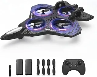 Avião/Drone de Espuma com Controle Remoto, Drone RC com Luzes