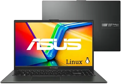 Notebook ASUS Vivobook Go 15 E1504FA AMD Ryzen 5 7520U 8GB Ram 1TB SSD Linux KeepOS Tela 15,6'' FHD Black - NJ1289