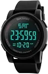 Relógio Digital Masculino Esportivo, Resistente à Água 50M, Display LCD Clara, Pulseira de Silicone Premium Macia, Multifuncional (Cronômetro/Alarme), Leve para Academia e Corrida Eletrônic