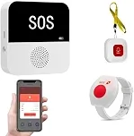 Alarme Sos para Idoso com Botão de Pânico Monitoramento de Emergência (Colar + Relógio)