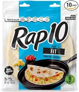 Tortilha FIT, Pão Tipo Wrap Baixo em Gordura, 297g, Sem Gorduras Saturadas