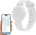 Pulseira Rastreadora GPS Infantil, Localizador Anti-Perda para Crianças, Idosos e Pets, Air tag, Compatível com Android e iOS (Branco)