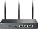 Roteador Banda Larga TP-LINK ER706W WI-FI6 AX3000 Gigabit VPN Omada Multi-WAN/LAN USB 1 Porta SFP