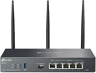 Roteador Banda Larga TP-LINK ER706W WI-FI6 AX3000 Gigabit VPN Omada Multi-WAN/LAN USB 1 Porta SFP