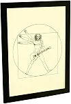 Quadro Decorativo Homem Vitruviano Guitarra Rock Poster 02