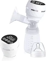 Bomba Tira Leite Materno Elétrica Portátil Recarregável USB – Extratora de leite 9 Níveis de Sucção, Silenciosa, Livre de BPA, com Mamadeira e Cabo Tipo C (WHITE)