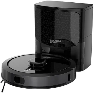 Robô Aspirador e Passa Pano KABUM! smart 900-5 Modos de Limpeza, Base 2 em 1, Mapeamento 3D - 220v - Preto - KBSF010