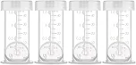 Maymom Recipiente de 42 g projetado para armazenamento de colostro e leite; tampas à prova de vazamento, congelador de leite materno ou armazenamento de geladeira, feito sem BPA; 4 peças/pacote