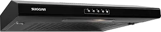 SUGGAR DEPURADOR DE AR SLIM C/MANTA 60CM PRETO 3 VELOCIDADES 110V DI601PT