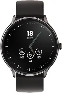 WB Watch Smartwatch 46mm Redondo, tela 1,39', ultra leve, fitness tracker, com monitoramento e temperatura corporal, análise de sono e Watchfaces Preto