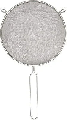 Mimo Style, Peneira Coador Redondo Multiuso para Cozinha, Inox, 44cm - Prata