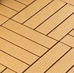 Kit Piso Deck Modular Imita Madeira 30cm, Antiderrapante (Kit 6 (0,54㎡),Cor Teca)