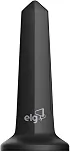 ELG, HDTV3000, Antena Digital Interna Shark, Compatível com Sinal Analógico e Digital 4K HDR, Cabo de 3m, Ganho de 5dB, Alcance 30Km, Preto