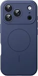 JETech Capa Silicone Magnética para iPhone 17 Pro Max, Azul Escuro