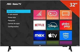 Smart TV LCD LED 32' AOC 32S5155/78G - Wi-Fi, HD, Quad Core, Dolby Áudio, 60 Hz