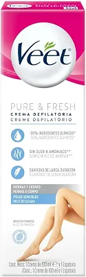 Veet Creme Depilatório Pure & Fresh Peles Delicadas 100ml