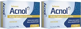 Kit 2 Sabonetes Acnol Arte Nativa 90g para Cravos e Espinhas com Ácido Salicílico e Enxofre