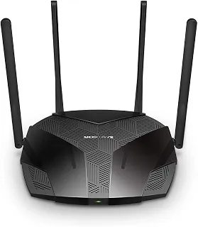 Mercusys MR70X Roteador Wi-Fi 6 AX1800 Dual Band, 3 Portas Gigabit, 4 Antenas, EasyMesh, Cobertura de até 140 m² e Conexão para até 60 Dispositivos