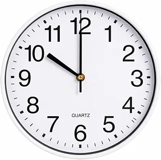Relógio de Parede Analógico 20cm Silencioso, Design Moderno Minimalista, Números Grandes de Fácil Leitura, Ideal para Sala, Cozinha, Escritório e Decoração de Ambientes Branco ou Preto