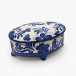 Porta Objetos/Porta Joias Decorativo Oval em Cerâmica Artesanal