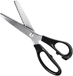 Tesoura Profissional de Picotar Zigue-Zague em Aço Carbono, Lâmina 5mm, Corta Tecido, Couro, EVA, Papel e Scrapbook (Forma triangular)