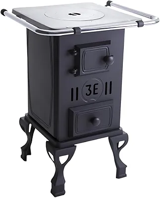 Fogão a Lenha 3e Fogões, Ferro Fundido Nº 00, Preto