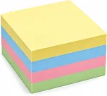 Bloco de Notas Adesivas Grande 7,6 x 7,6 cm 400 Folhas 4 Cores Alta Fixação