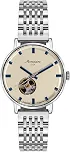 Relógio Mondaine Masculino Automático 32850G0MVNA4 Open Heart Champanhe Aço Safira