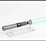 Sabre de Luz para Combate e Duelos Estelares 80 cm, Metal Prata e Preto, 16 Opções de Cores, Lâmina de Policarbonato, Som ao Impacto - Luke Skywalker