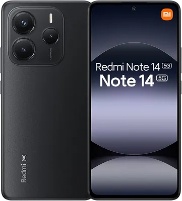 Smartphone Xiaomi Redmi Note 14 5G NFC Midnight Black (Preto) 8GB RAM 256GB ROM