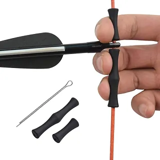 YLS Protetor de dedo com arco e flecha para prática de tiro e prática de tiro e prática de tiro fácil instalação com pino, Preto