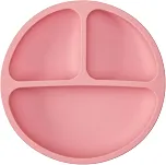 Prato de Silicone Bebê 20cm Ventosa Alta Aderência 3 Divisórias BLW