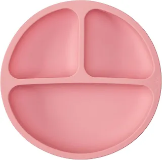 Prato de Silicone Bebê 20cm Ventosa Alta Aderência 3 Divisórias BLW