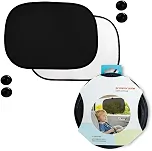 Kit 2 Tapa Sol Blackout Protetor Solar Infantil Com Ventosa Para Carro Janela Lateral Cortina