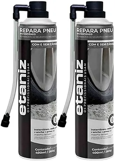 2 Repara Pneu Spray Instantâneo Para Carro Moto 400ml Etaniz