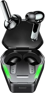 WB Fone de ouvido Gamer Bluetooth In-ear Sem fio Saga Pro TWS 18 Horas de Bateria Com Microfone e Led - Preto